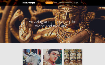 Responsivt Hindu Temple Hemsidemall #56030