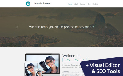 Responsivt Photographer Portfolio Photo Gallery Template Photo Gallery-mall #56005