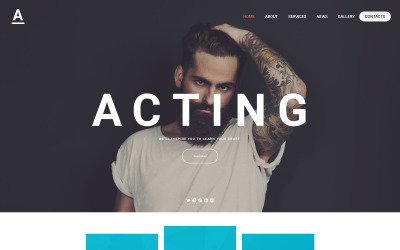 Reszponzív Acting Art Weboldal sablon 56036