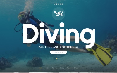 "Scuba Diving" - адаптивний Шаблон сайту №56045