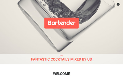 Website Vorlage namens "Cocktail Barman" #56035