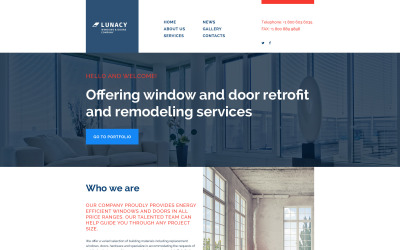 Windows Doors Website-Vorlage