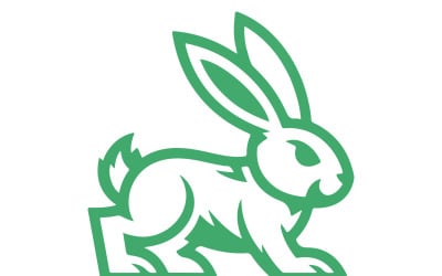 Design a powerful rabbit silhouette logo