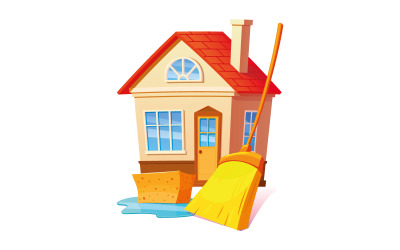 Logo úklidové služby pro domácí péči a údržbu