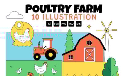 10 Ilustracja hodowli drobiu