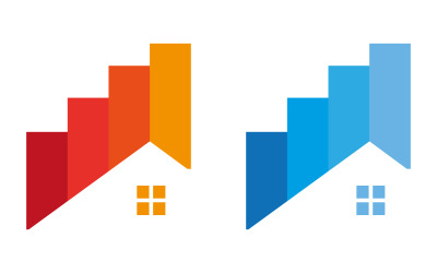 Real Estate Growth Chart Logo for Property and Investment