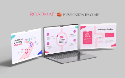 Šablona prezentace s infografikou pro cestovní mapy