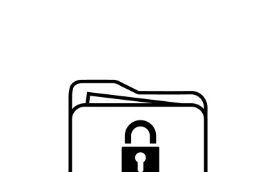 Icône bancaire de dossier verrouillé sécurisé et de dossier confidentiel