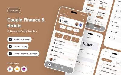 Couplio - Taktilt Couple Fintech-appgränssnitt