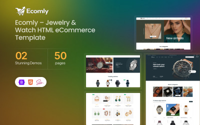 Ecomly – Ékszerek és órák HTML e-kereskedelmi sablonja