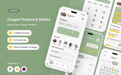 Evorra - Soft Bento Couple Finance App UI