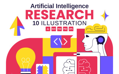 10 Artificial Intelligence Research Illustration