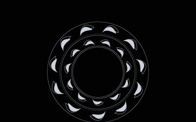 Absztrakt törzsi kör alakú motívum geometrikus dísz vektor