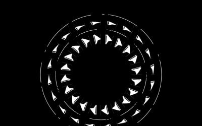 circular compass motif geometric arrow pattern vector