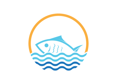Fish Logo Template Modern Seafood and Marine