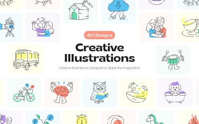 410 kreative Illustrationen