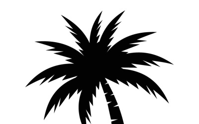 Pálmafa sziluett fehér háttéren: trópusi tengerparti hangulat utazáshoz és természethez