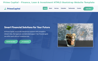 Prime Capital – Plantilla HTML5 para empresas de servicios financieros y préstamos