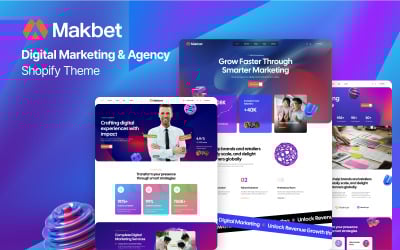 Ap Makbet – Šablona Shopify pro digitální marketing a agentury