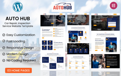 AUTOHUB Car Repair &amp;amp; Auto Service Elementor Template Kit