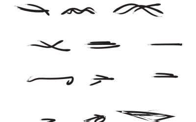 Brushes sketch vector design