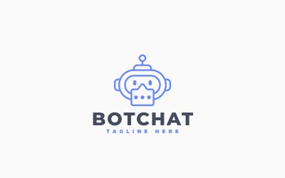Дизайн шаблону логотипу чату з ботами