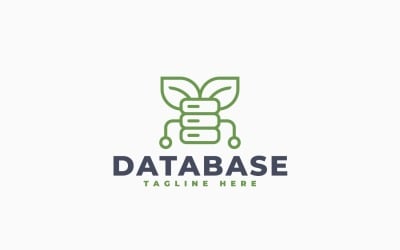 Green Database Logo Template Design