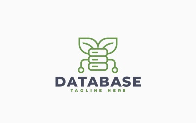 Grön databaslogotyp malldesign