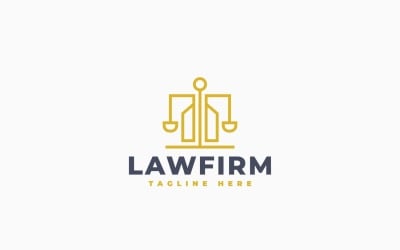 Minimalist Law Firm Logo Template Design