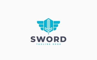 Projekt szablonu logo Modern Sword Guild