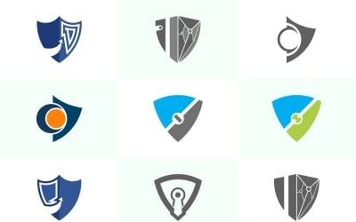 security and finance shield logo bundle premium vector templates