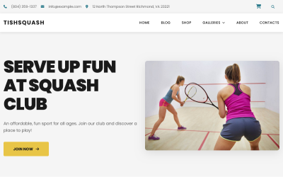 TishSquash - Tema de WordPress para squash