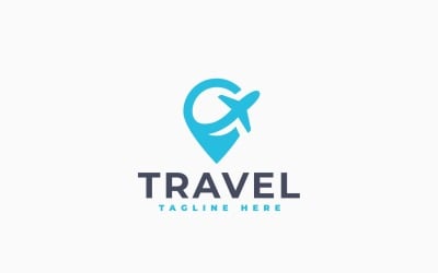 Travel Pin Logo Template Design