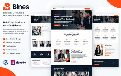 Bines - Тема WordPress Elementor для бизнес-консалтинга