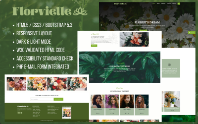 Florvielle – 优雅花店多页面 HTML 模板