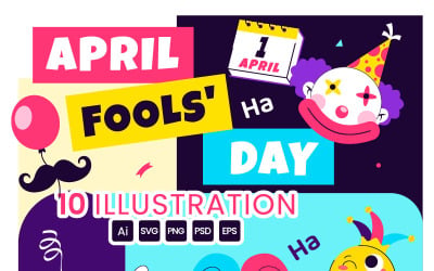 10 glada första april-illustrationer