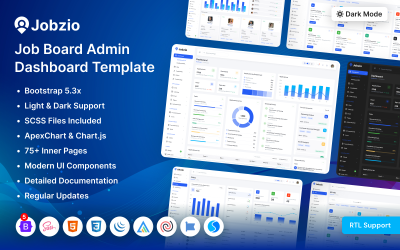 Jobzio - Job Board Admin Dashboard Template