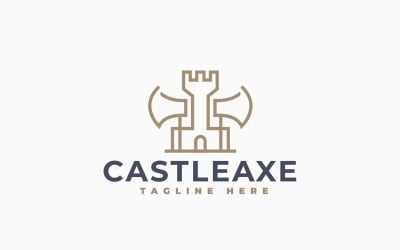Modèle de logo Castle Axe