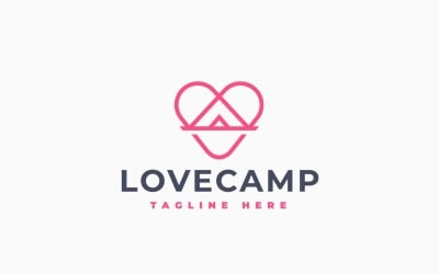 Modello di progettazione del logo Love Camp