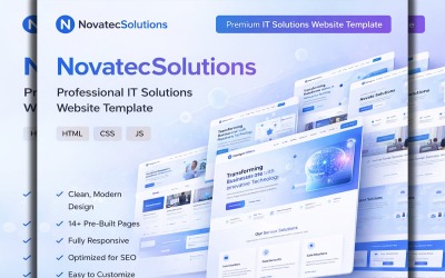 NovatecCorp - Сучасний корпоративний / ІТ / Шаблон рішень / HTML-шаблон