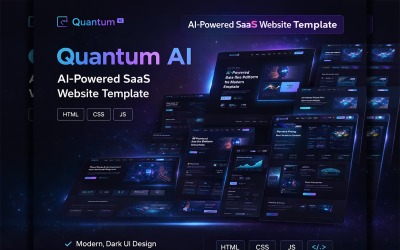 Quantum — Többcélú AI és CSS HTML sablon
