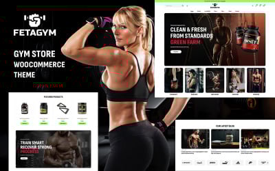 Fetagym - WooCommerce WordPress-tema för gym och sportbutik