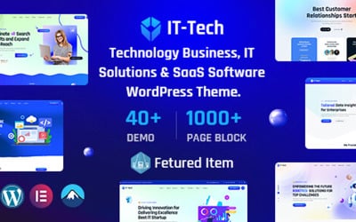 IT-Tech - SaaS, Startup, Technológia és IT megoldások WordPress sablon