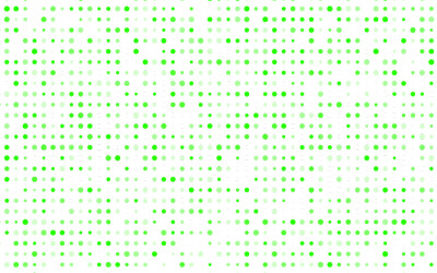 白色背景上的绿色小圆点无缝图案
