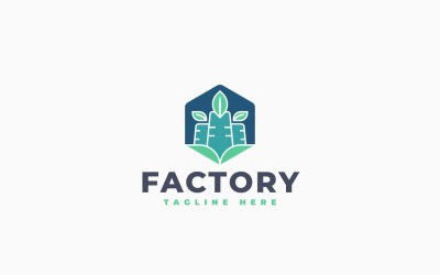 Çevre Dostu Fabrika Logo Şablonu Tasarımı