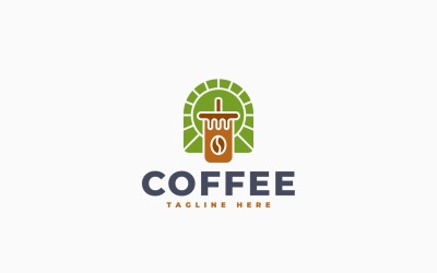 Logo-Vorlage für Eiskaffee