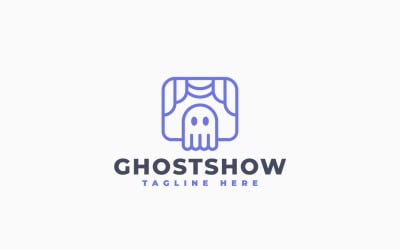 Minimalist Ghost Show Logo Template Design