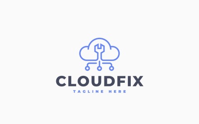 Modèle de logo moderne pour Cloud Fix