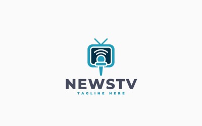 Modello di progettazione del logo di News Tv