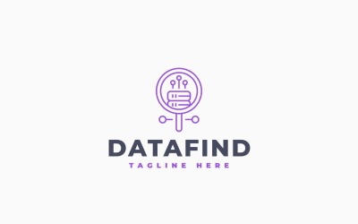 Projekt szablonu logo Data Find